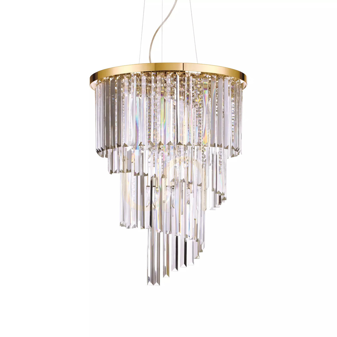 Vorschau Pendelleuchte Ideallux Carlton SP12 Chrom Kristall 12-flammig 166247 Pendelleuchte Ideallux Carlton SP12 Chrom Kristall 12-flammig 166247