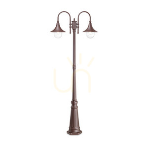 Außenstehleuchte Ideallux Cima PT2 Coffee Braun E27 2-flammig 246840 small 0
