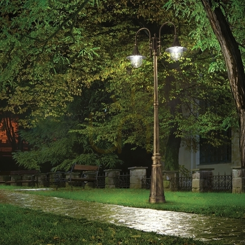 Prüfen Außenstehleuchte Ideallux CIMA PT2 NERO schwarz 216 cm E27 024097