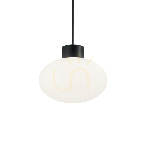 Prüfen Pendelleuchte Ideallux Clio 144245 außen schwarz E27 Aluminium 29,5-100,5 cm