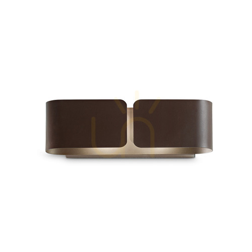 Prüfen Wandleuchte Ideallux Clip AP2 Small Coffee rostfarben Metall 2xE27 187365