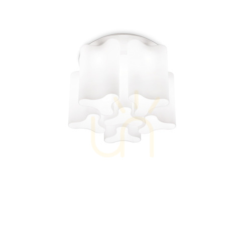 Prüfen Plafond Ideallux COMPO PL6 Bianco weiß 6xE27 125503