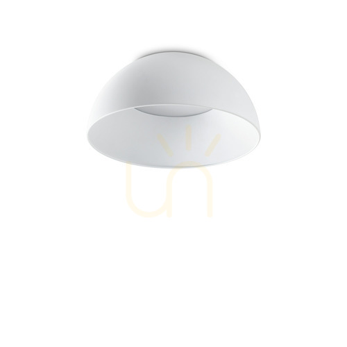 Prüfen Plafond Ideallux Corolla 35 cm weiß LED 24W Metall Glas 297149
