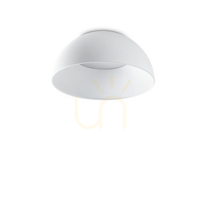 Plafond Ideallux Corolla 35 cm weiß LED 24W Metall Glas 297149 small 0