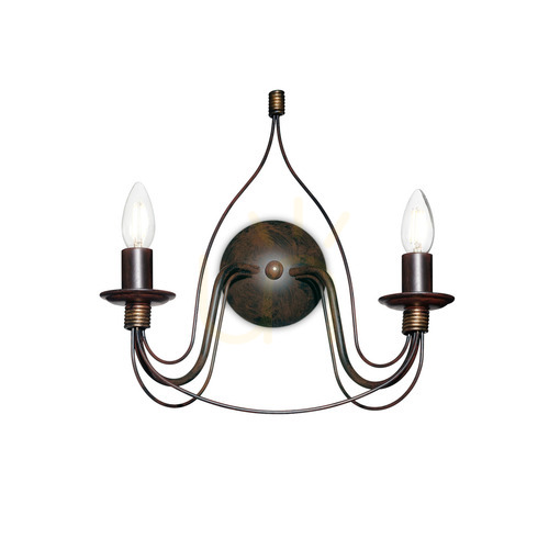 Prüfen Wandleuchte Ideallux Corte AP2 Ruggine rostfarben Metall 2xE14 057200