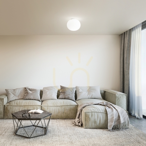 Prüfen Plafond Ideallux Cotton PL1 D30 weiß E27 297743