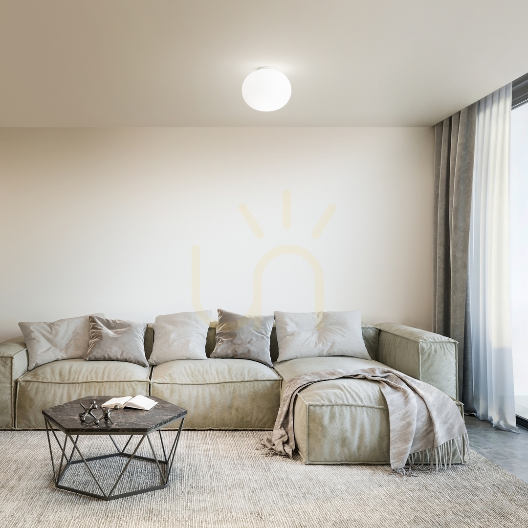 Aussicht Plafond Ideallux Cotton PL1 D30 weiß E27 297743 Plafond Ideallux Cotton PL1 D30 weiß E27 297743