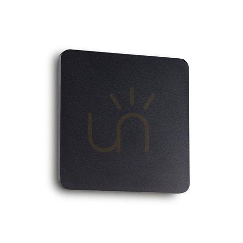 Prüfen Wandleuchte Ideallux Cover AP D20 Square Nero schwarz LED 11W 195773
