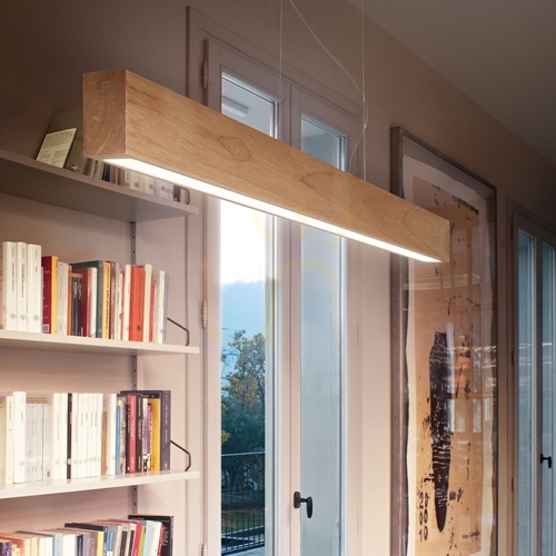 Prüfen Pendelleuchte Ideallux CRAFT SP 284460 LED 32W schwarz Holz 110 cm