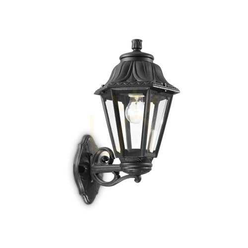Prüfen Außenwandleuchte Ideallux DAFNE AP1 BIG NERO schwarz E27 101491