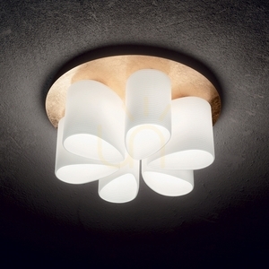 Plafond Ideallux Daisy PL6 Gold 6-flammig E27 60 cm 247779 small 2