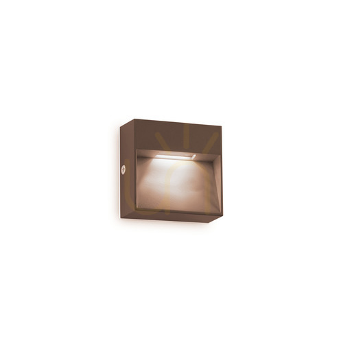 Prüfen Außenwandleuchte Ideallux DEDRA AP BIG Coffee braun LED 1,5W 328621