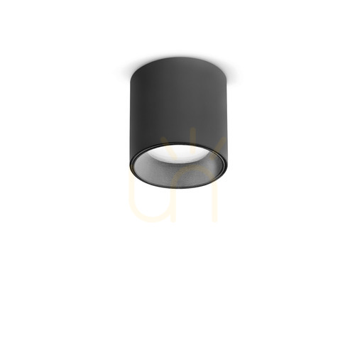 Prüfen Plafond Ideallux NITRO DOT PL ROUND NERO 3000K silber 4W 299402