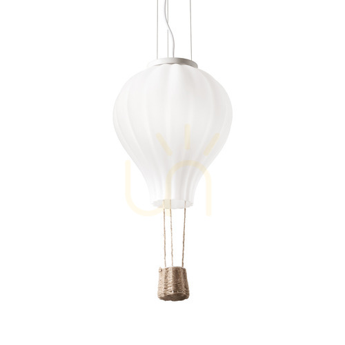 Prüfen Pendelleuchte Ideallux Dream Big SP1 D30 weiß Glas Stoff E27 179858