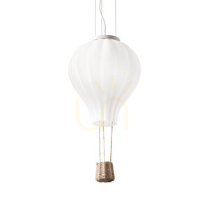 Pendelleuchte Ideallux Dream Big SP1 D30 weiß Glas Stoff E27 179858 small 0