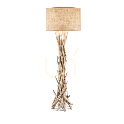 Prüfen Stehlampe Ideallux Driftwood PT1 Holz Stoff E27 148939
