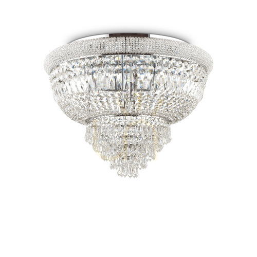 Prüfen Plafond Ideallux Dubai PL24 Chrom Kristall 78 cm 243566