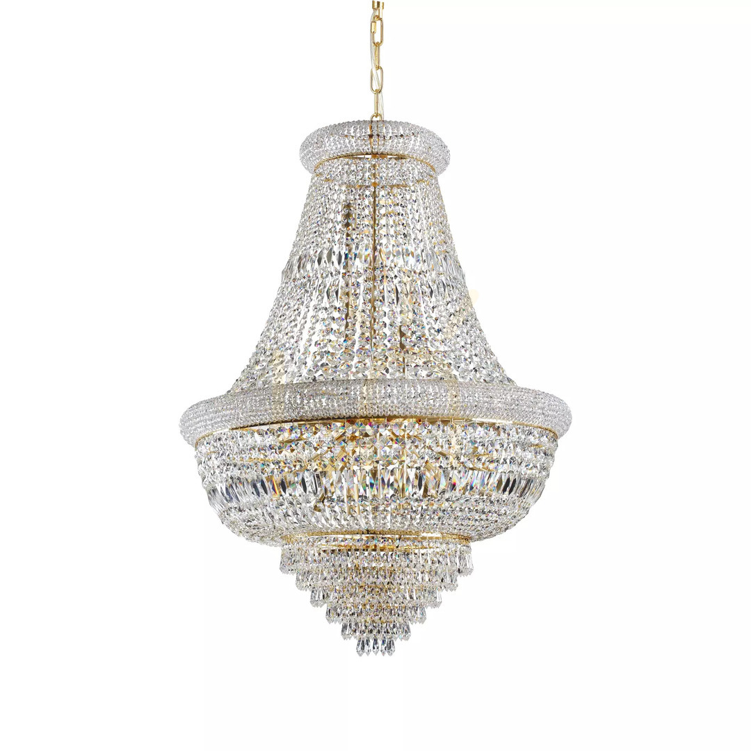 Aussicht Pendelleuchte Ideallux Dubai SP24 Messing Kristall 80 cm 243528 Pendelleuchte Ideallux Dubai SP24 Messing Kristall 80 cm 243528