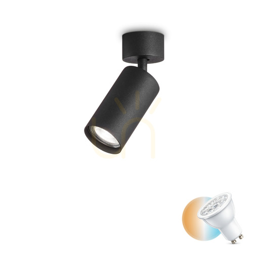 Prüfen Plafond Ideallux Dynamite PL1 Nero schwarz GU10 231471
