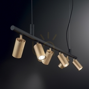 Pendelleuchte Ideallux Dynamite SP6 schwarz Metall 6-flammig GU10 244648 small 2