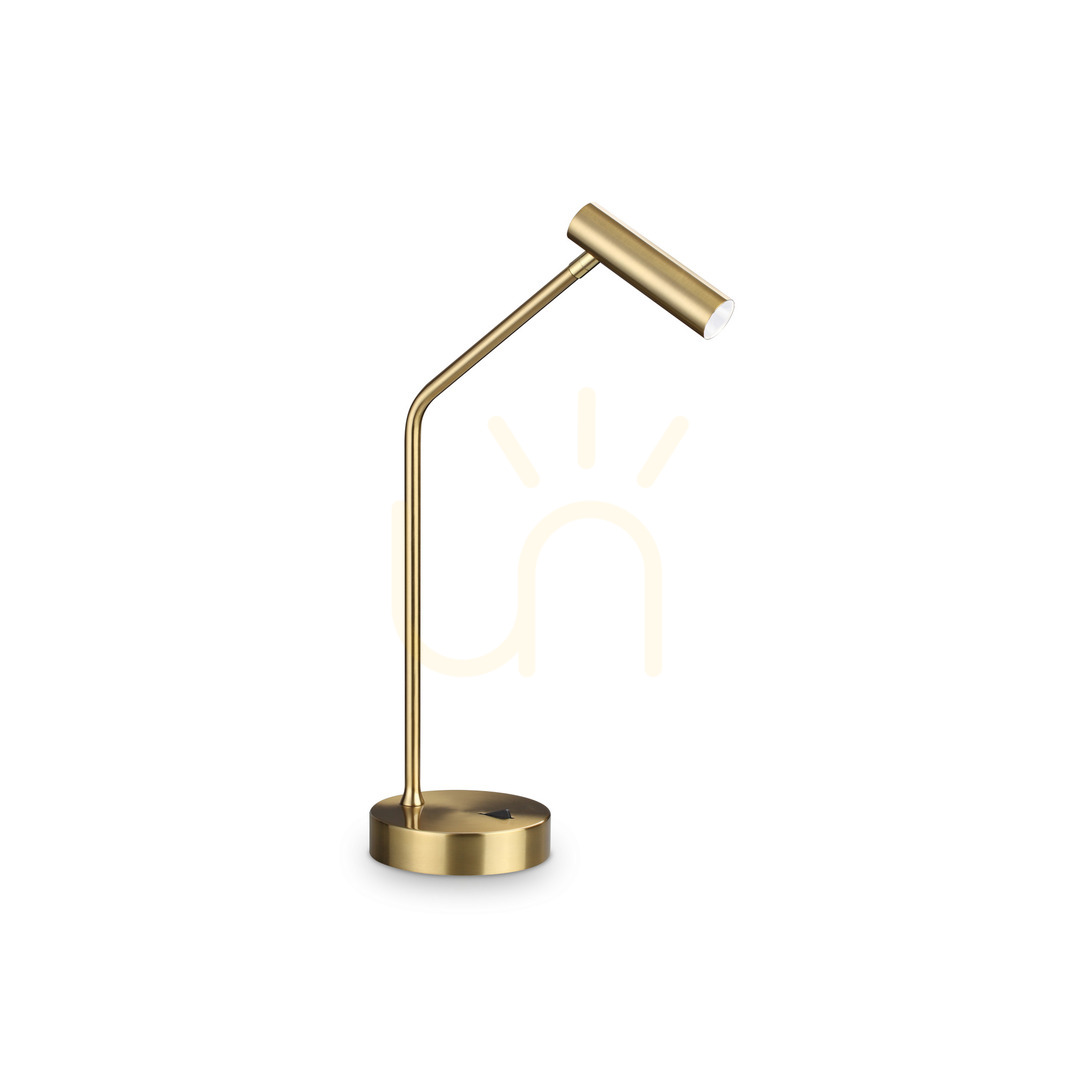 Prüfen Tischleuchte Ideallux EASY 295541 Messing LED 3,5W Metall 46 cm Tischleuchte Ideallux EASY 295541 Messing LED 3,5W Metall 46 cm
