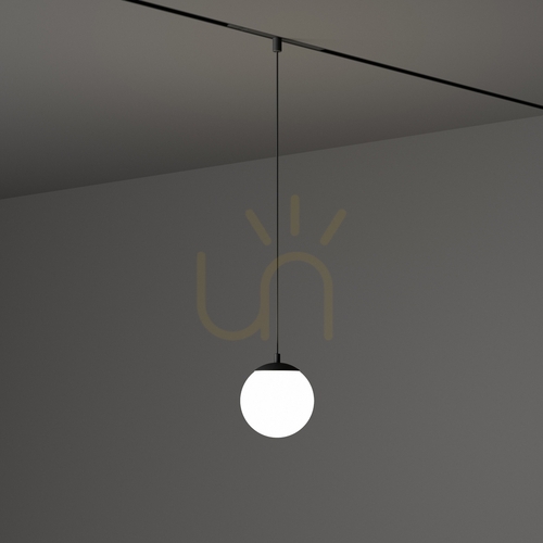 Prüfen Pendelleuchte für Stromschiene Ideallux Ego Ball schwarz LED 10W 3000K 327525