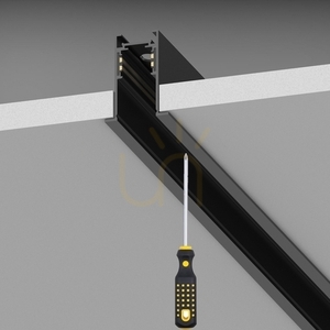 Einbaurahmen Ideallux EGO Profile Recessed Trim schwarz 2000 mm Aluminium 320458 small 1