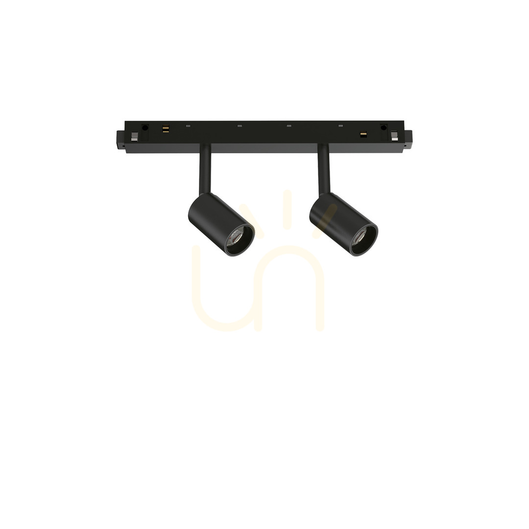 Prüfen Stromschienenleuchte Ideallux EGO Track Double 5W 4000K schwarz 321714 Stromschienenleuchte Ideallux EGO Track Double 5W 4000K schwarz 321714