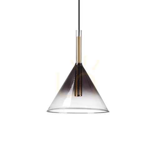 Prüfen Pendelleuchte Ideallux Empire SP1 Cono Chrom Glas G9 20 cm 309798