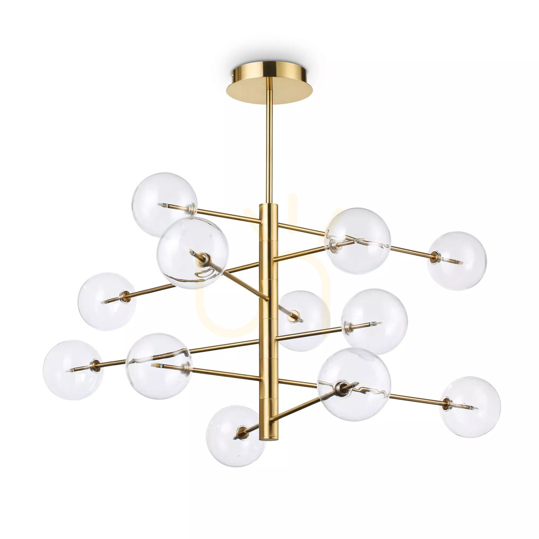 Aussicht Pendelleuchte Ideallux Equinoxe SP12 Ottone Messing 12-flammig 200125 Pendelleuchte Ideallux Equinoxe SP12 Ottone Messing 12-flammig 200125