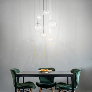 Pendelleuchte Ideallux Equinoxe SP6 Messing Glas 65 cm 317243 1 Pendelleuchte Ideallux Equinoxe SP6 Messing Glas 65 cm 317243 small 1