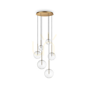 Pendelleuchte Ideallux Equinoxe SP6 Messing Glas 65 cm 317243 0 Pendelleuchte Ideallux Equinoxe SP6 Messing Glas 65 cm 317243 small 0