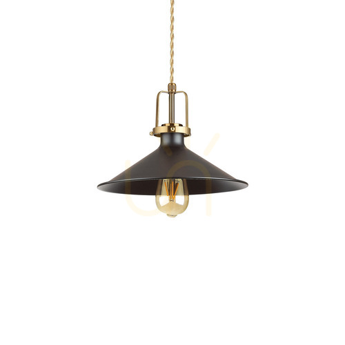 Prüfen Pendelleuchte Ideallux Eris SP1 schwarz Metall E27 29 cm 249070