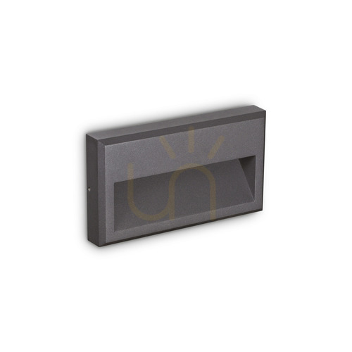 Prüfen Außenwandleuchte Ideallux FEBE Anthrazit LED 6W 3000K rund IP54 250854