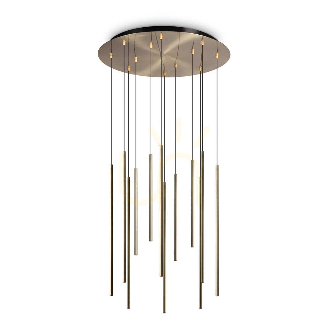 Prüfen Pendelleuchte Ideallux LOOK SP12 Messing LED 19W Ø60 cm 263663 Pendelleuchte Ideallux LOOK SP12 Messing LED 19W Ø60 cm 263663