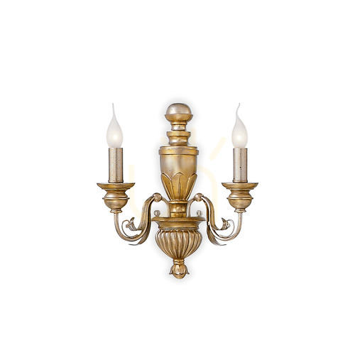 Prüfen Wandleuchte Ideallux Firenze AP2 Oro Gold 2-flammig E14 020846