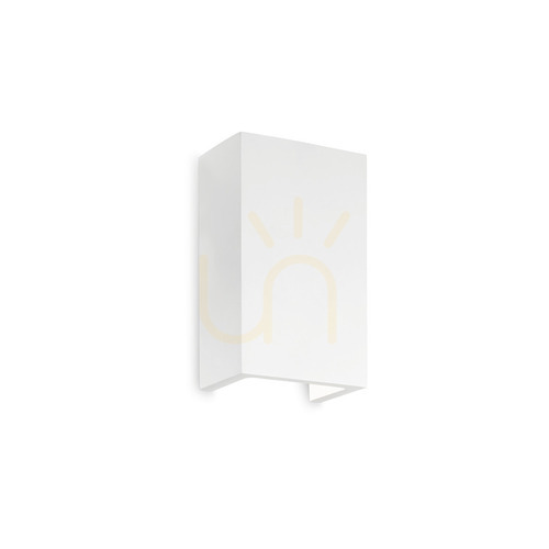 Prüfen Wandleuchte Ideallux Flash Gesso AP1 High weiß Gips G9 214689