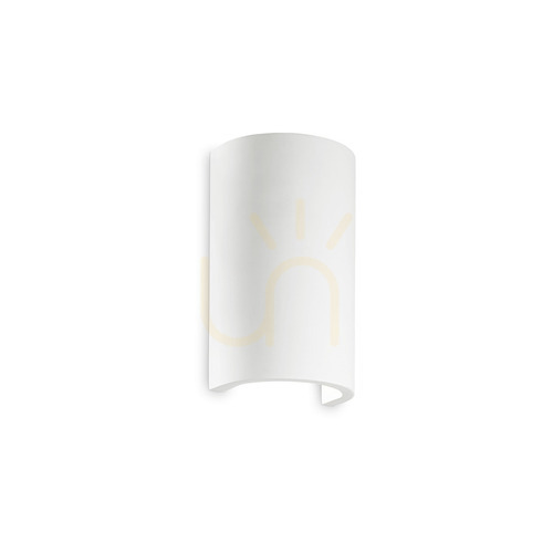 Prüfen Wandleuchte Ideallux Flash Gesso AP1 Round weiß Gips G9 214696