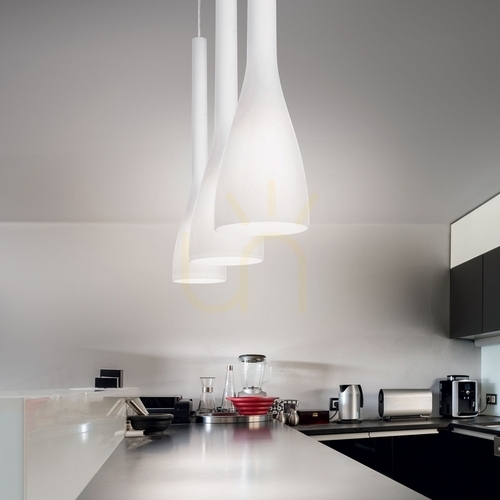 Prüfen Pendelleuchte Ideallux FLUT SP1 BIG Nero schwarz Glas E27 035680