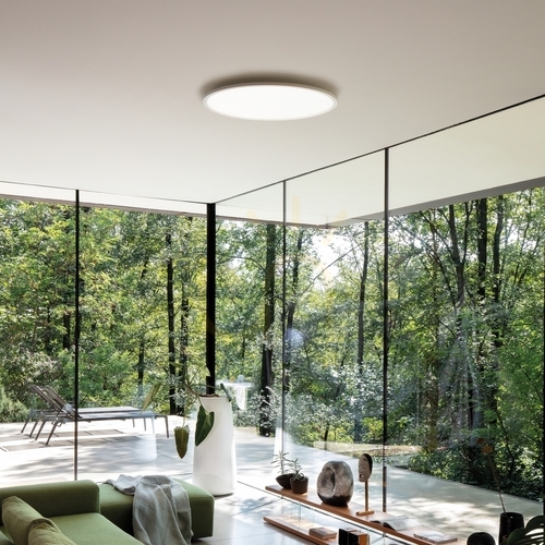 Prüfen Außen-Deckenleuchte Ideallux FLY SLIM PL D35 weiß LED 18W 4000K 306650