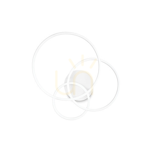 Prüfen Plafond Ideallux Frame Cerchio Bianco LED 41W 3000K weiß 61 cm 255019