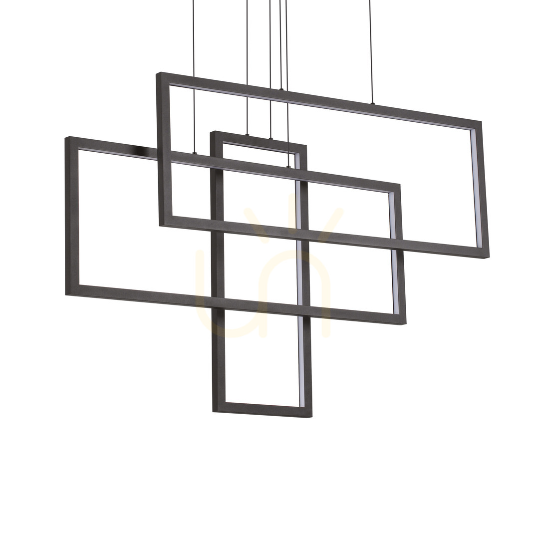 Prüfen Pendelleuchte Ideallux Frame Rettangolo schwarz LED 93W 102,5 cm 269382 Pendelleuchte Ideallux Frame Rettangolo schwarz LED 93W 102,5 cm 269382