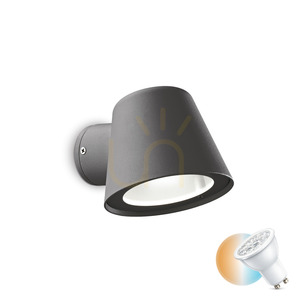 Außenwandleuchte Ideallux GAS AP1 Anthrazit GU10 091525 small 0