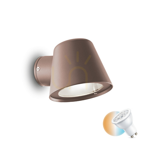 Prüfen Außenwandleuchte Ideallux GAS AP1 Coffee braun GU10 213095