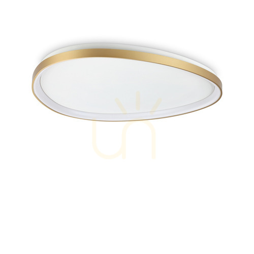 Prüfen Plafond Ideallux Gemini D081 Messing LED 42W dimmbar 329260