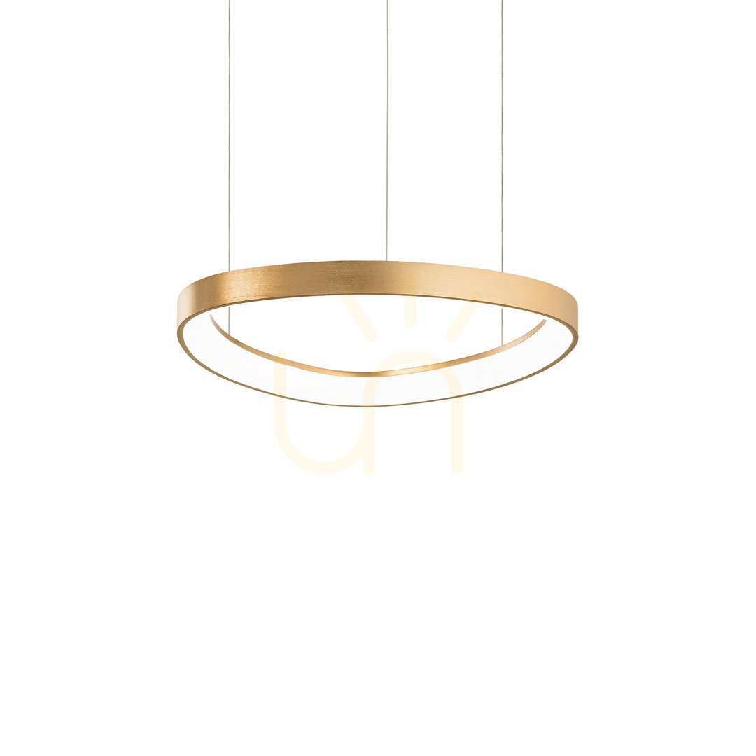 Pendant Light Ideallux Gemini Brass 42.5 cm LED 3000K 36W 247243