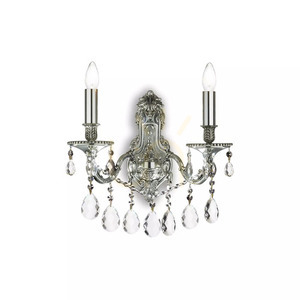 Wandleuchte Ideallux Gioconda AP2 Oro Gold Kristall E14 2-flammig 060491 small 2