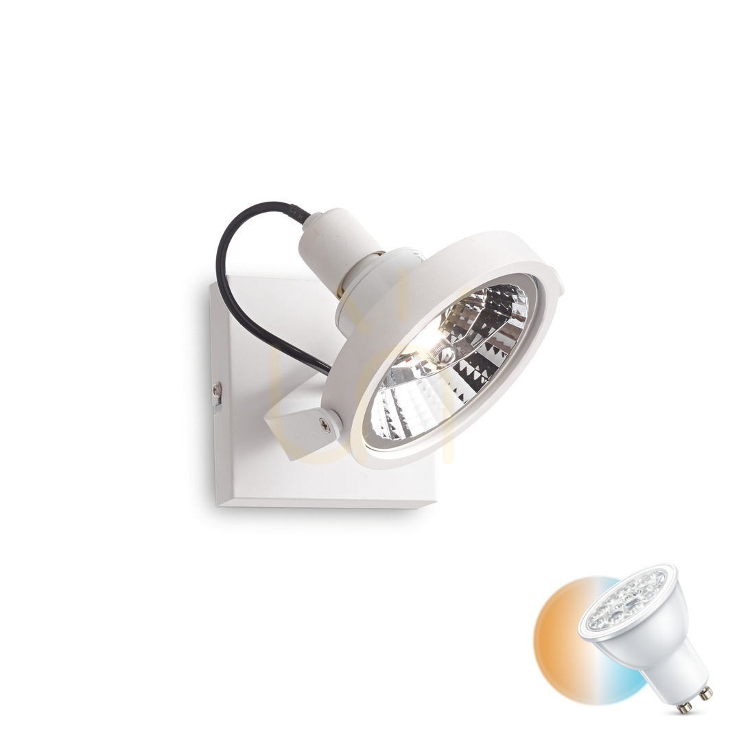 Prüfen Plafond Ideallux GLIM PL1 BIANCO weiß GU10 1-flammig 200194 Plafond Ideallux GLIM PL1 BIANCO weiß GU10 1-flammig 200194