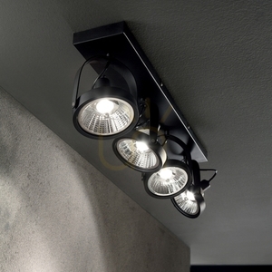 Plafond Ideallux GLIM PL4 Nero schwarz 4xGU10 200255 2 Plafond Ideallux GLIM PL4 Nero schwarz 4xGU10 200255 small 2