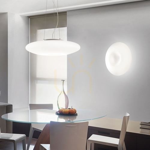 Prüfen Pendelleuchte Ideallux Glory SP5 D60 Weiß Glas E27 5-flammig 019741